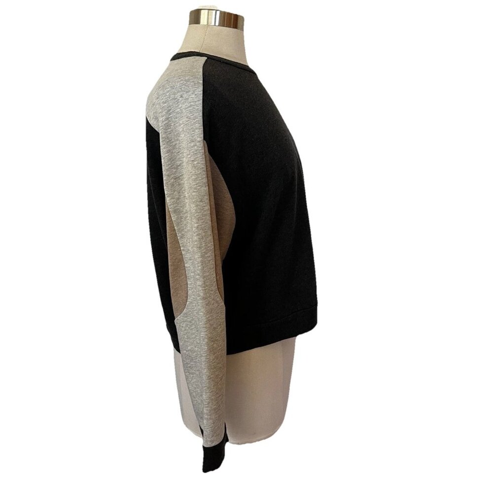 Brunello Cucinelli Sweatshirt M Womens Gray Colorblock Cotton Italy Quiet Luxury - Picture 3 of 8